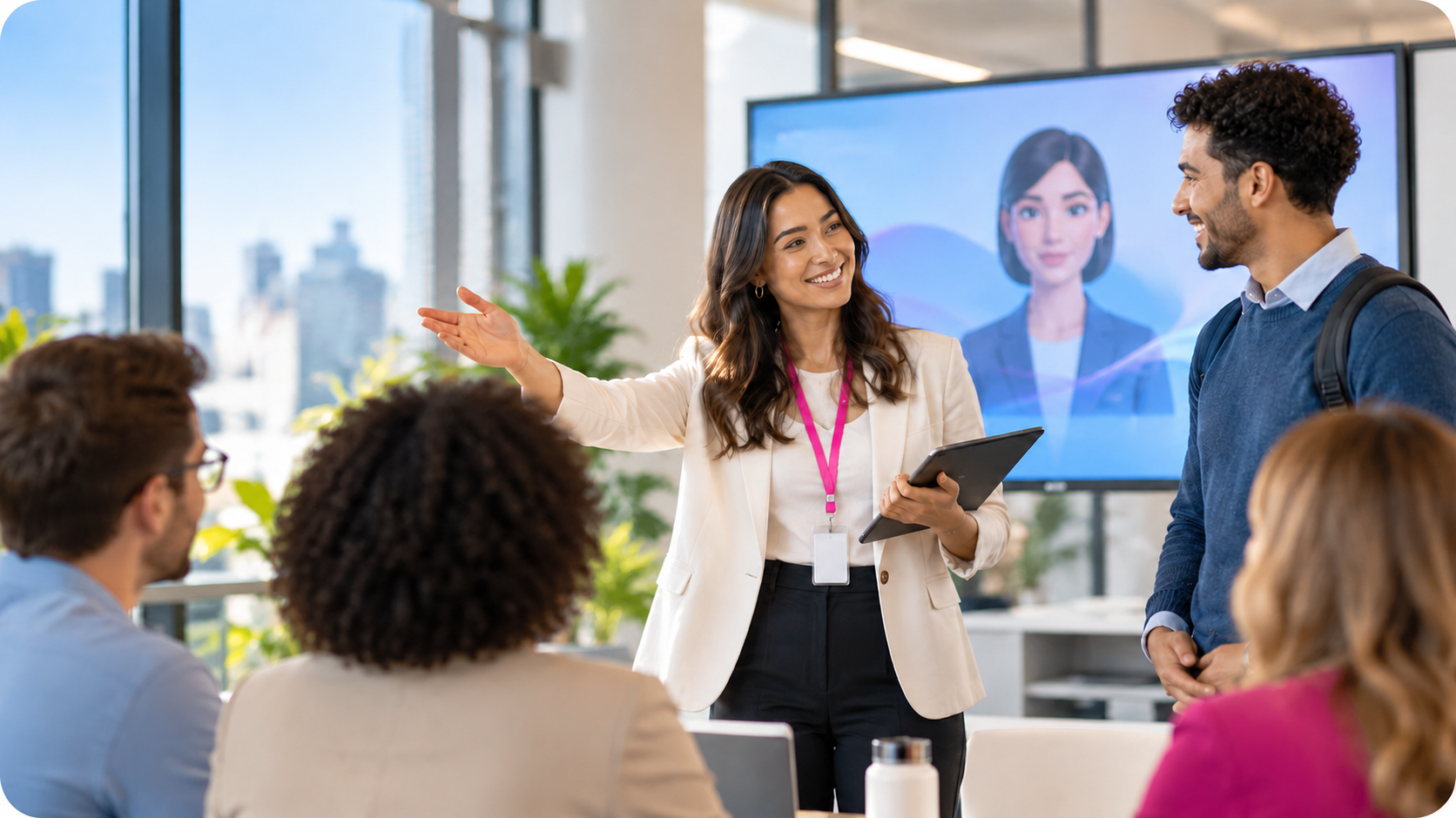 Ejemplo de onboarding y formación con avatar